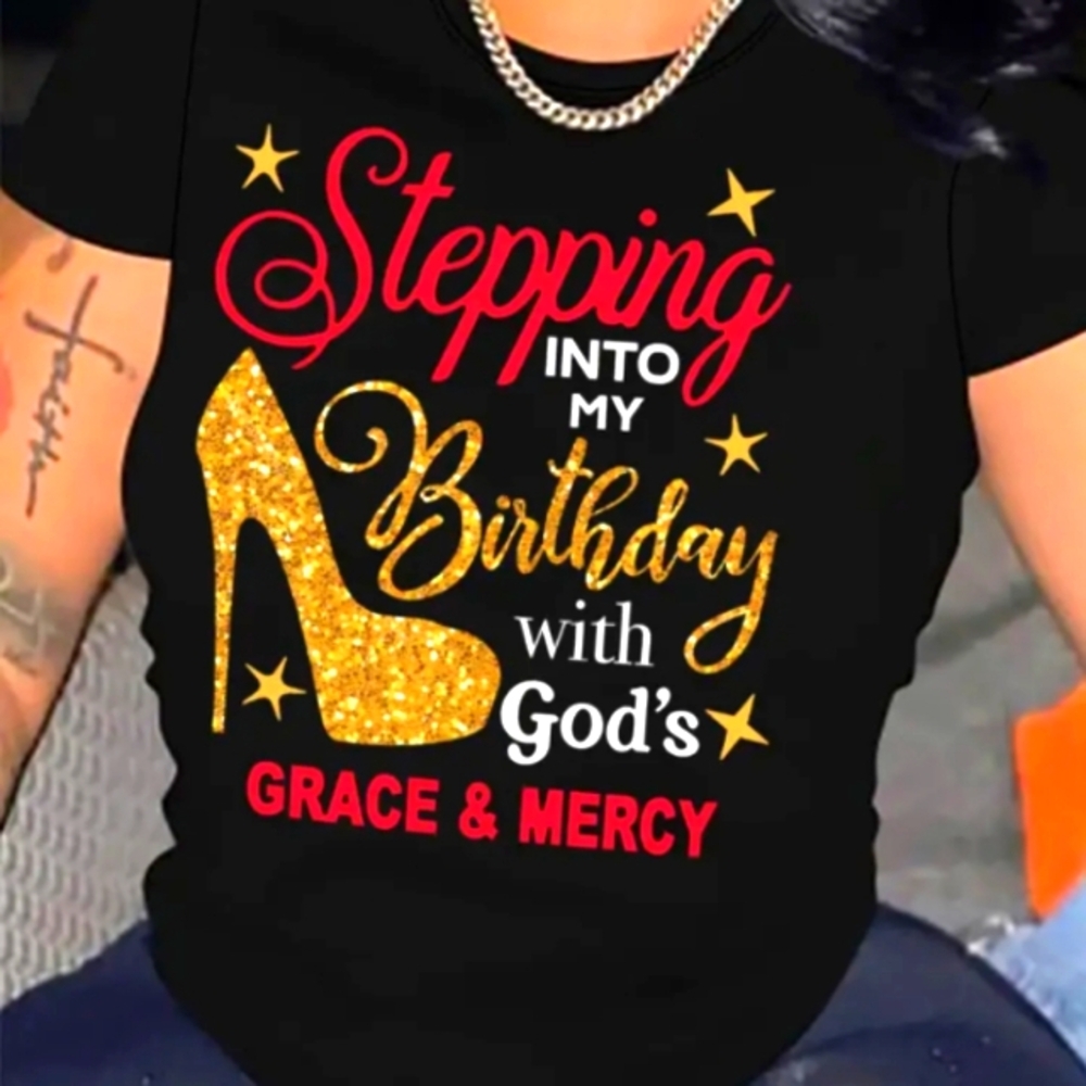 🎈🎂Yay! Happy Birthday Shirt. Thanking God for His Mercy & Grace!🎈🎂 Size XL🎈